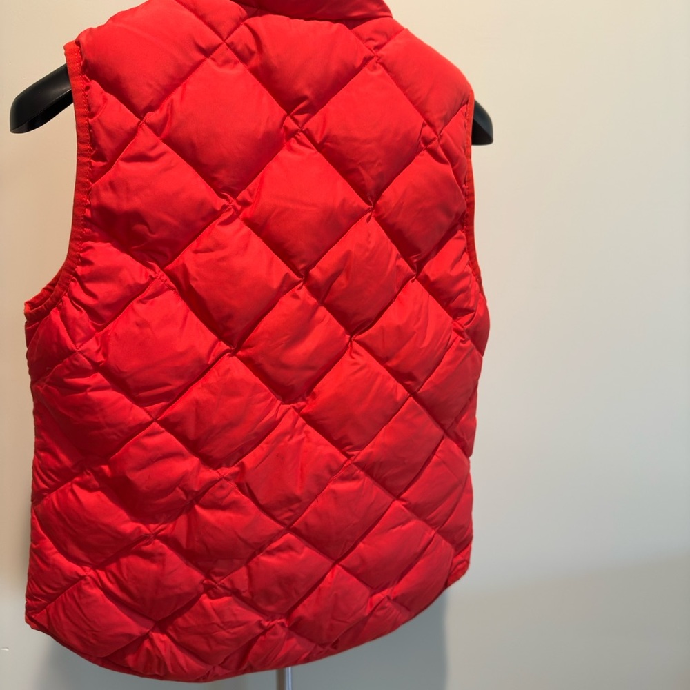J.Crew Red-Orange Puffer Vest - Picture 2 of 4